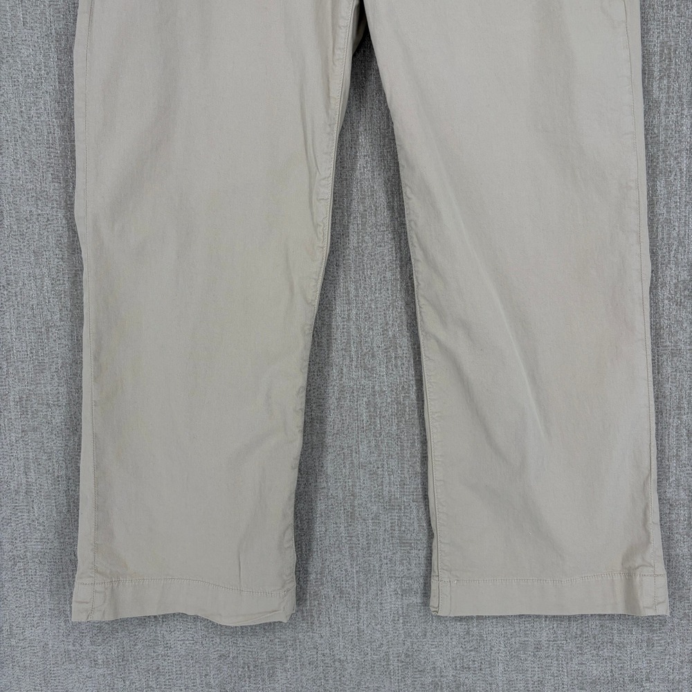 Frank & Eileen Pants Womens 10 Tan Westport Chino Ankle Crop Wide Leg Mid Rise - Picture 7 of 13